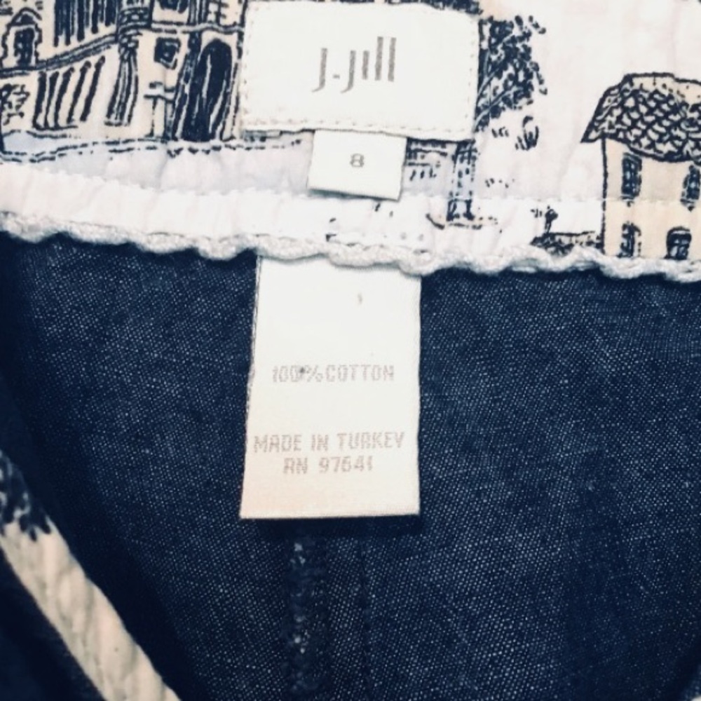 J JILL 100% Cotton Denim Wide Leg Jeans. Size 8 - Picture 2 of 10